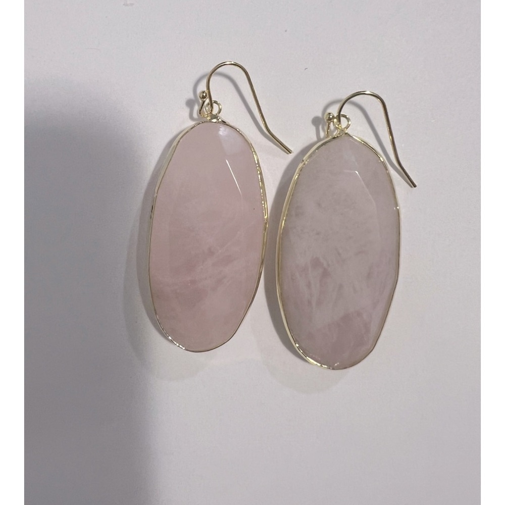 Light pink stone earrings